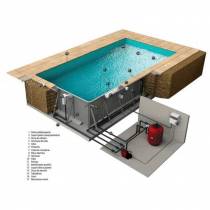 Piscina cu structura metalica - set panouri otel 7x3x1.4m SteelPrime